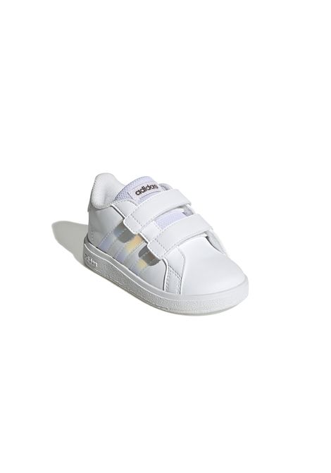 Adidas Grand Court Lifestyle Hook And Loop Shoes White Iridescent Infant ADIDAS CORE | Sneakers | GY2328-